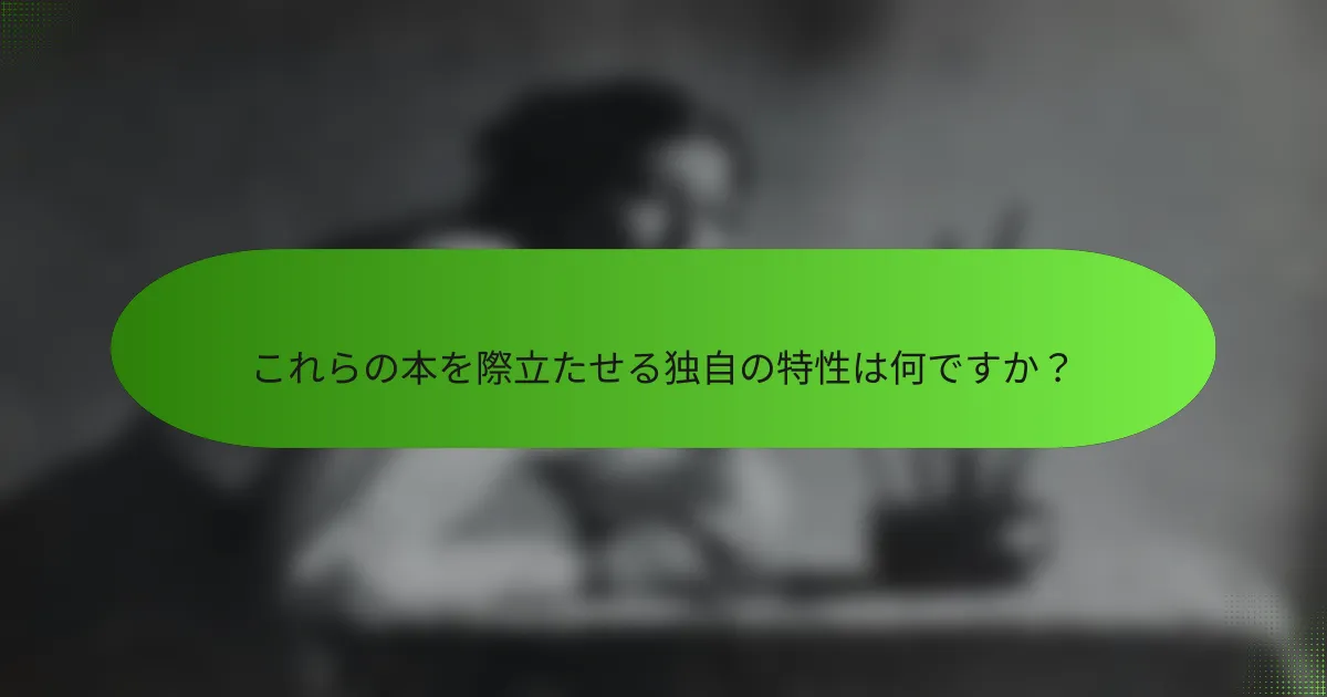 これらの本を際立たせる独自の特性は何ですか？